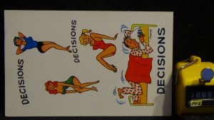 STD Decisions Decisions Decisions Humour Postcard