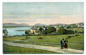 Bass Harbor Bay Western Mountain McKinley Maine 1910c postcard