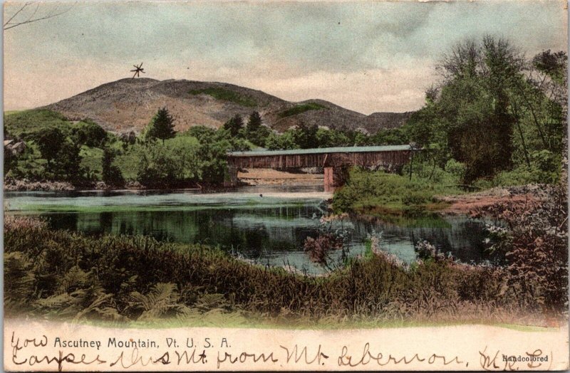 View of Ascutney Mountain VT c1906 Undivided Back Vintage Postcard S61