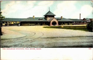 Railroad Station, Fall River MA c1910 Vintage Postcard V18