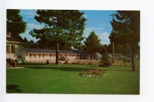 Mackinaw City MI Pool Motel Old Cars Postcard