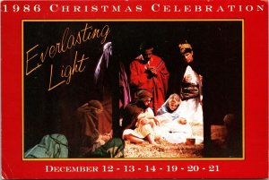 1986 Christmas Celebration Calvary Temple Church Naperville  Illinois Postcard