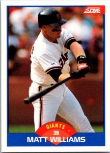 1989 Score Baseball Card Matt Williams San Francisco Giants sk29806