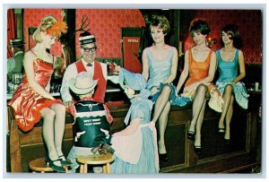 Ogallala Nebraska NE Postcard Crystal Palace Saloon Girls Scene c1930's Vintage