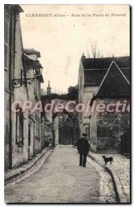 Old Postcard Clermont Rue De La Porte De Nointel