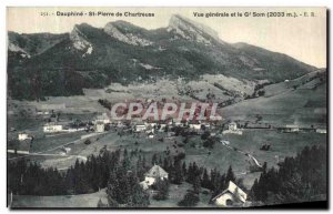Old Postcard Dauphine Saint Pierre de Chartreuse Generale View and Gd Som