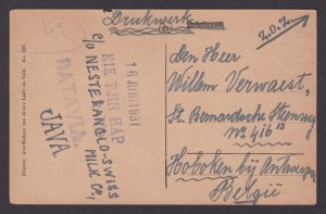 Postcard, DUTCH INDIES, Djocja Java, Village path