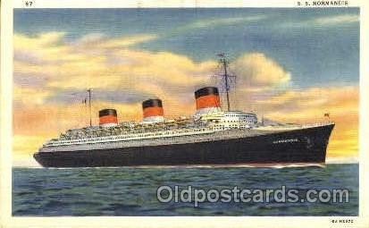 French Line, SS Normandie Steamer Ship Unused 