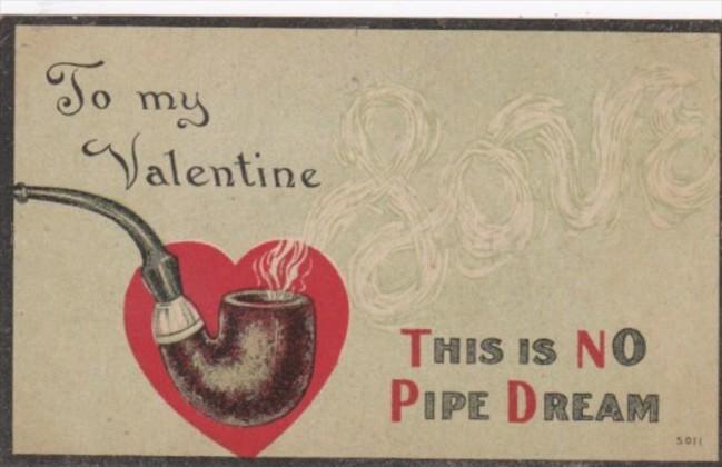 Valentine's Day Pipe Smoke Spelling Love