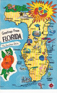 Greetings From Florida with Map