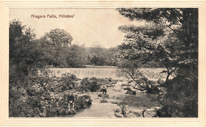 Vintage Postcard Niagara Falls Waterfalls Trees Nature Hillsbro Canada CAN