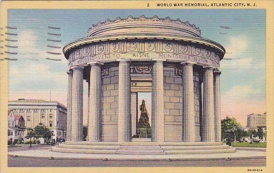 New Jersey Atlantic City World War Memorial 1949
