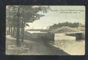 HAMMOND INDIANA HARRISON PARK BRIDGE VINTGE POSTCARD 1910