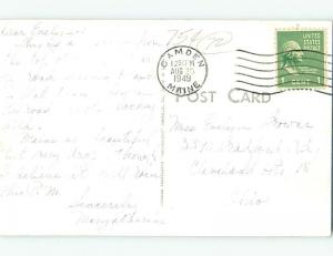 1949 rppc CARD WRITER SAYS THIS IS THE HOCKEY FIELD Postmarked Camden ME HM2454