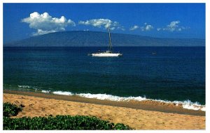 Kaanapali Beach with view of the Island of Lanai Hawaii Postcard