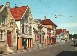 Norway Stavanger Picturesque Old Buildings Vintage Postcard BS18