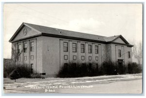 c1930's Masonic Temple Building View Cecil Nixon Powell WY RPPC Photo Postcard