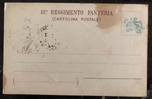 Mint Italy Patriotic Postcard 18 Regiment Infantry WWI S Martino