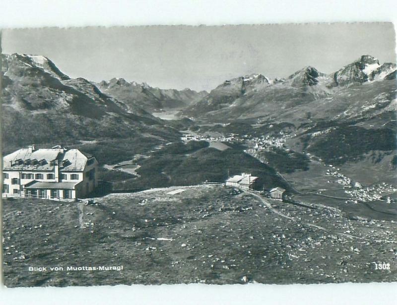 old rppc MUOTTAS MURAGL Samedan & St. Moritz & Pontresina Switzerland i2201