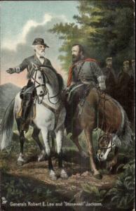 Civil War TUCK Heroes of the South Series Robert E Lee & Stonewall Jackson PC