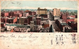 Vintage Postcard 1907 East From Powers Buildings Landmarks Rochester New York NY
