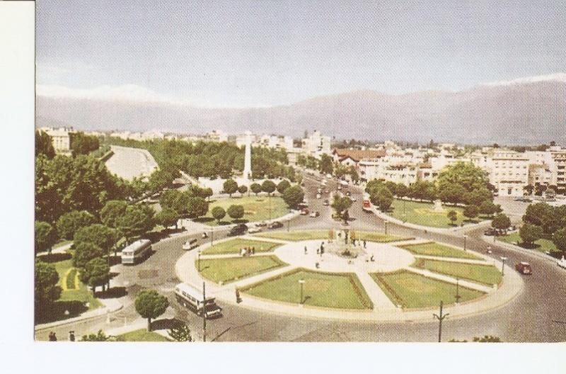 Postal 036369 : Santiago de Chile: vista de la Plaza Baquedano con los Andes ...