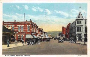 Main Street Cars Medford Oregon 1931 postcard