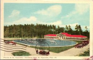 Swimming Pool, St. Hyacinthe, Quebec Canada Vintage Postcard I17