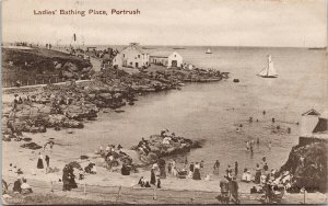 Portrush Ireland Ladies Bathing Place c1904 Postcard F76