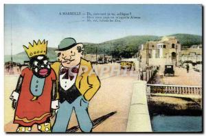 Postcard Old Negro Male Black Marseille