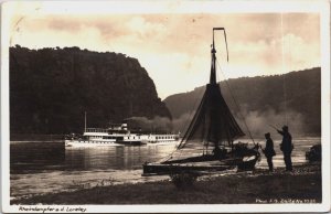 Germany Rheindampfer an der Loreley Vintage RPPC C077