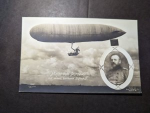 Mint Germany Aviation Zeppelin RPPC Postcard Major von Parseval