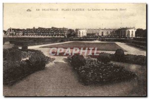 Old Postcard Deauville Beach Casino and Fleurie Normandy Hotel