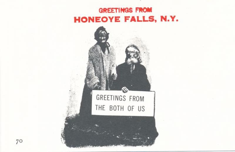 Greetings from Both of Us in Honeoye Falls NY, New York - Village Print Humor