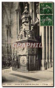 Lyon Old Postcard Interior of the cathedral St Jean L & # 39horloge