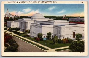 National Gallery Art Washington Dc Linen Postcard 