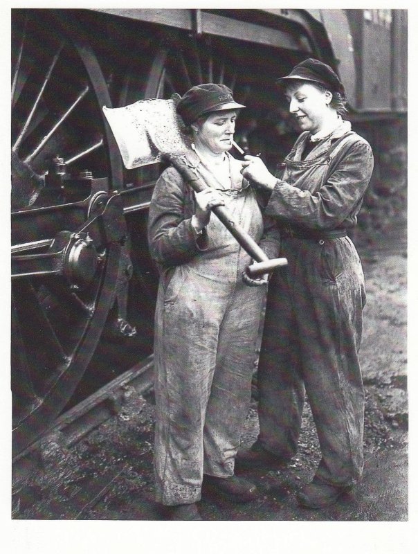 Mary Heward Amy George Women WW2 Train Workers Kings Cross Postcard