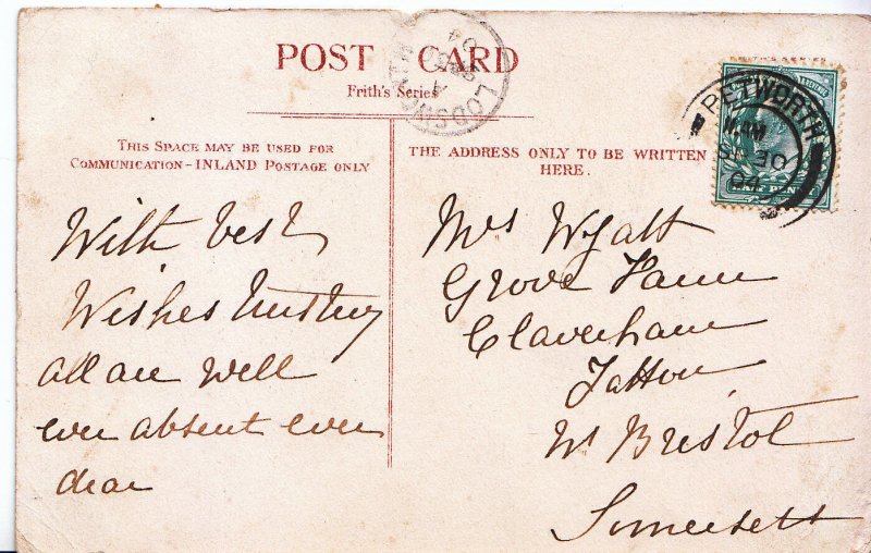 Genealogy Postcard - Family History - Wyatt - W Bristol - Somerset    A9559