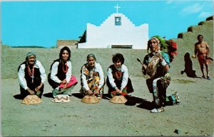 Picuris Basket Dance New Mexico Pueblo Bell Native American Vintage Postcard H24