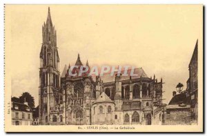 Senlis Old Postcard The cathedral