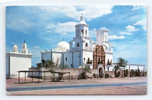 Mission San Xavier Tucson Arizona AZ UNP Chrome Postcard O5