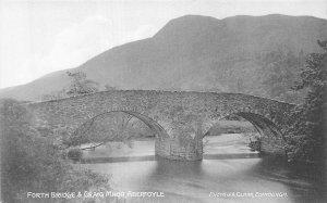 Vintage Forth Bridge & Craig Mhor Aberfoyle Scotland Postcard J.A. Clark Photo