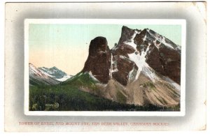 Tower of Babel and Mount Fay, Ten Pecks Valley, Alberta Rockies, Used 1911