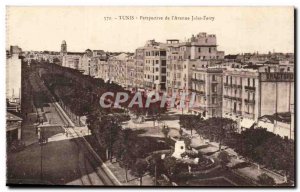 Tunisia Tunis Old Postcard Perspective of & # 39avenue Jules Ferry