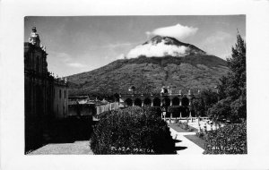 RPPC Plaza Mayor, Antigua, Guatemala ca 1950s Vintage Postcard