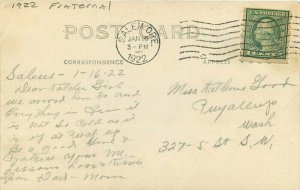 Court House Salem Oregon Post Office Fraternal Masonic Temple RPPC Postcard 4695