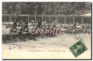 VINTAGE POSTCARD Hippisme Horse Carousel final JumpÂ 