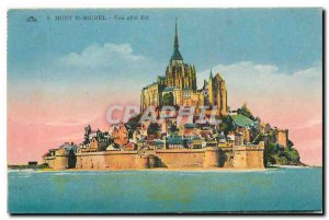 Old postcard Mont St Michel East Coast View