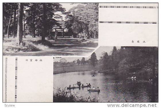 2-Views, People On Boats, Japan, 1900-1910s