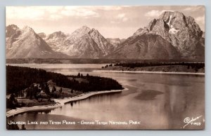 RPPC  Jackson Lake   Grand Teton National Park  Wyoming   Postcard